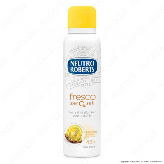 Neutro Roberts Deodorante Spray Fresco Zero Sali Essenza Frizzante - Neutro Roberts Deodorante Spray Fresco Zero Sali Essenza Frizzante -