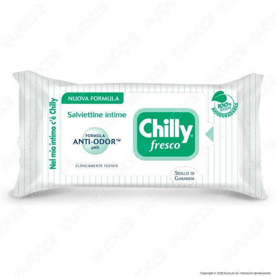 Chilly Salviettine Intime Biodegradabili Formula Fresca - Confezione Chilly Salviettine Intime Biodegradabili Formula Fresca - Confezione
