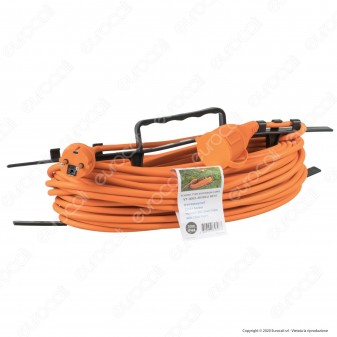 V-Tac Cavo Prolunga IP44 Spina e Presa Schuko 16A 2P + T 30 Metri