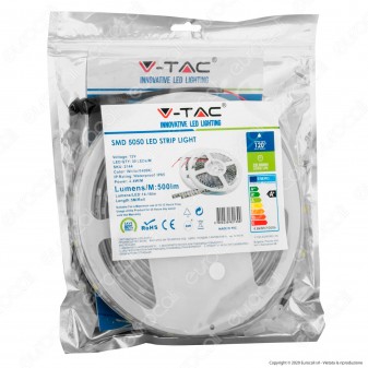 V-Tac Striscia LED 5050 Impermeabile Monocolore 30 LED/metro - Bobina