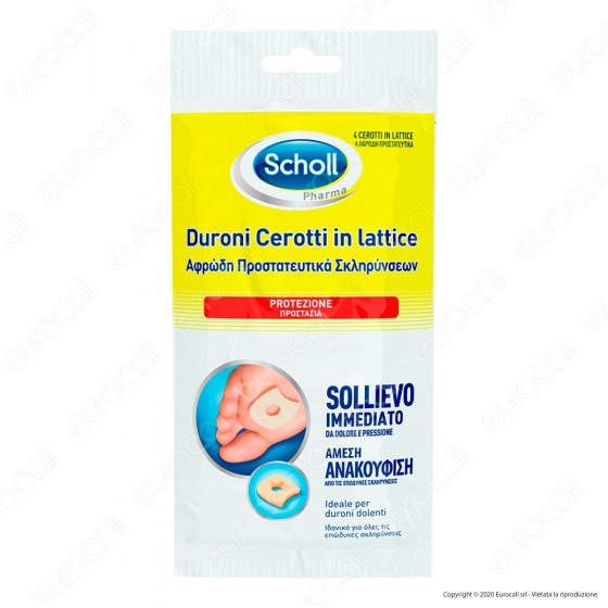 Scholl Cerotti in Lattice per Duroni - Confezione con 4 Cerotti in Scholl Cerotti in Lattice per Duroni - Confezione con 4 Cerotti in