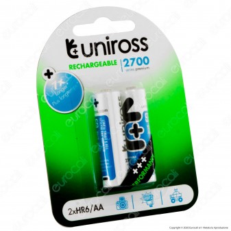 Uniross Pile Ricaricabili Series Premium AA / HR6 Ni-MH 1,2V 2500mAh