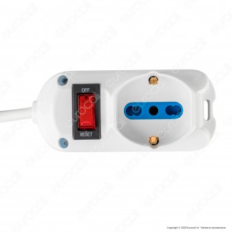 CFG Multipresa 3 Posti con 2 Prese Bipasso 2P+T 10/16A e 1 Presa