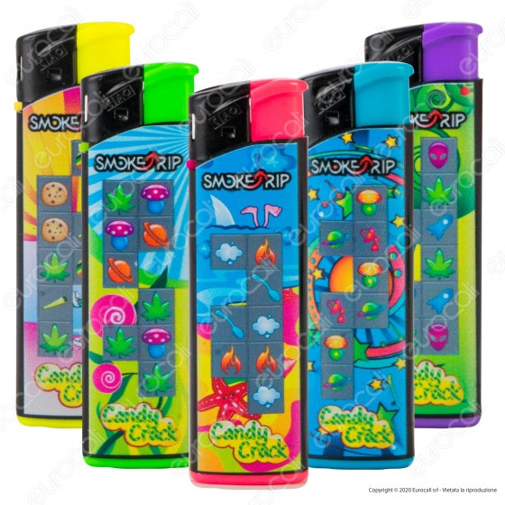 SmokeTrip Accendini Elettronici Ricaricabili Fantasia Candy Crack - 5 SmokeTrip Accendini Elettronici Ricaricabili Fantasia Candy Crack - 5
