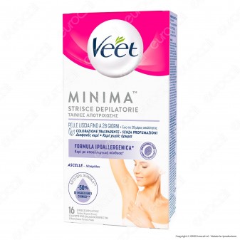 Veet Minima Strisce Depilatorie Ascelle con Formula Ipoallergenica -