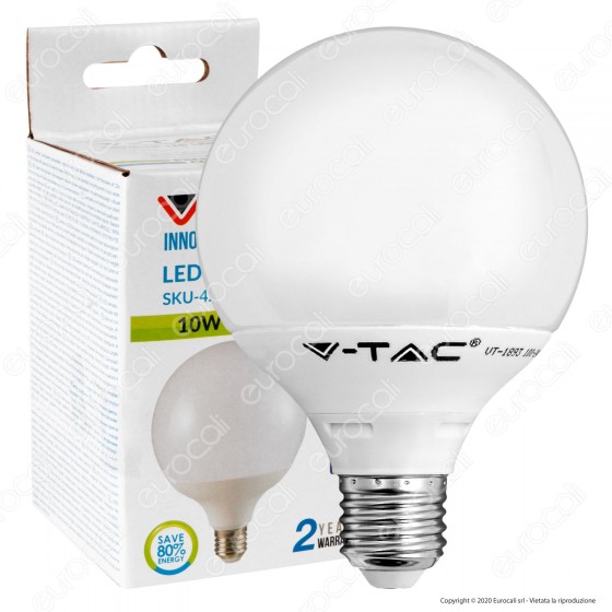 V-Tac VT-1893 Lampadina LED E27 10W Globo G95 - SKU 4276 / 4277 / 4278 V-Tac VT-1893 Lampadina LED E27 10W Globo G95 - SKU 4276 / 4277 / 4278