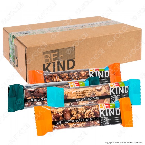 Be-Kind Kit Snack con 6 Gusti - Box da 18 Barrette da 40g Be-Kind Kit Snack con 6 Gusti - Box da 18 Barrette da 40g