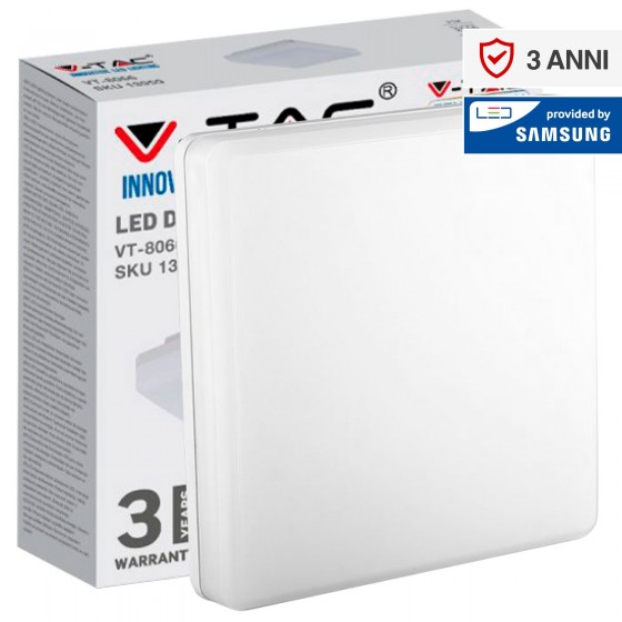 V-Tac VT-8066 SQ Plafoniera LED Quadrata 25W - SKU 13959 / 13969 / 13979 V-Tac VT-8066 SQ Plafoniera LED Quadrata 25W - SKU 13959 / 13969 / 13979