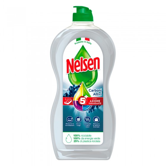 Nelsen Detersivo Liquido Extra Sgrassante 5 Azioni ai Carboni Attivi