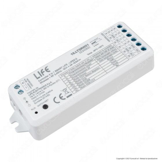 Life Modulo Controller Dimmer Wi-Fi per Strisce LED 12V e 24V Life Modulo Controller Dimmer Wi-Fi per Strisce LED 12V e 24V