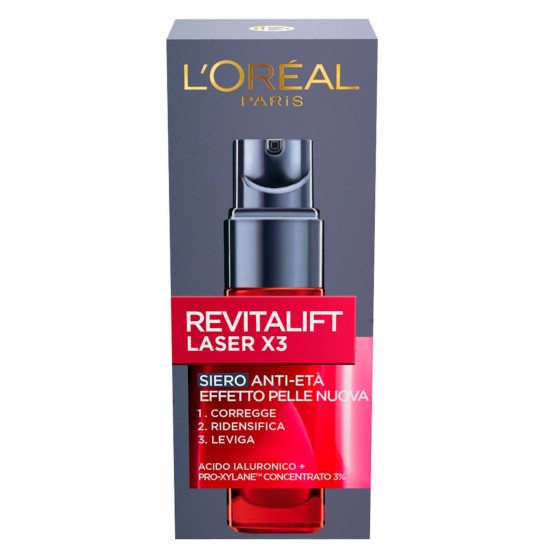 L'Oréal Paris Revitalift Laser X3 Siero Viso Anti-Età con Acido L'Oréal Paris Revitalift Laser X3 Siero Viso Anti-Età con Acido