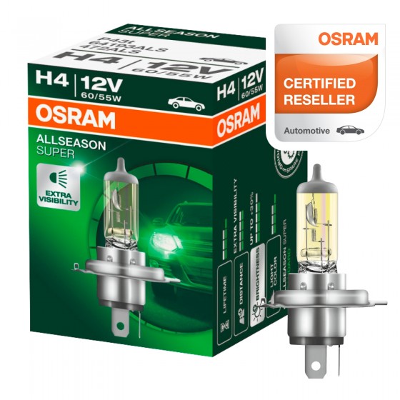 Osram ALLSEASON Super 60/55W - Lampadina H4 Osram ALLSEASON Super 60/55W - Lampadina H4