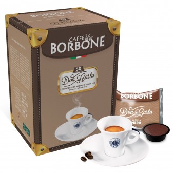 50 Capsule Caffè Borbone Don Carlo Miscela Nera - Cialde Compatibili