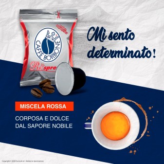 50 Capsule Caffè Borbone Respresso Miscela Rossa - Cialde Compatibili