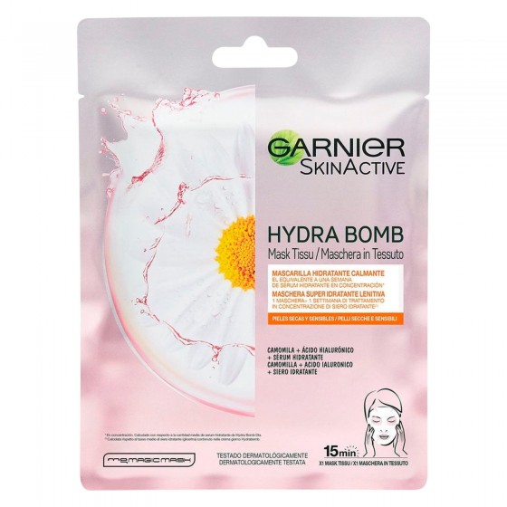 Garnier SkinActive Maschera in Tessuto Hydra Bomb Camomilla Monouso
