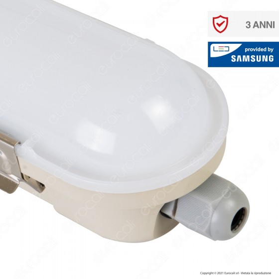V-Tac VT-150048E Tubo LED Plafoniera M-Series 48W Lampadina 150cm Impermeabile IP65 con Kit di V-Tac VT-150048E Tubo LED Plafoniera M-Series 48W Lampadina 150cm Impermeabile IP65 con Kit di