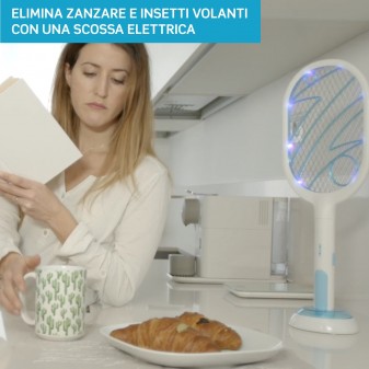 Intergross Flash Away Racchetta Killer per Zanzare e Insetti con