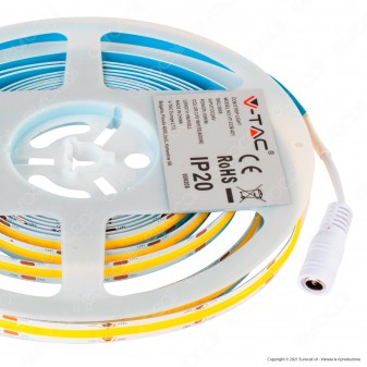 V-Tac VT-421 Striscia LED COB Monocolore 10W/M 24V - Bobina da 5 metri - SKU 2667 / 2668 / 2669