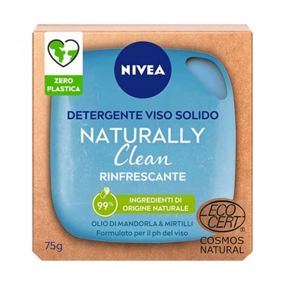 Nivea Naturally Clean Saponetta Detergente Viso Rinfrescante con Olio Nivea Naturally Clean Saponetta Detergente Viso Rinfrescante con Olio