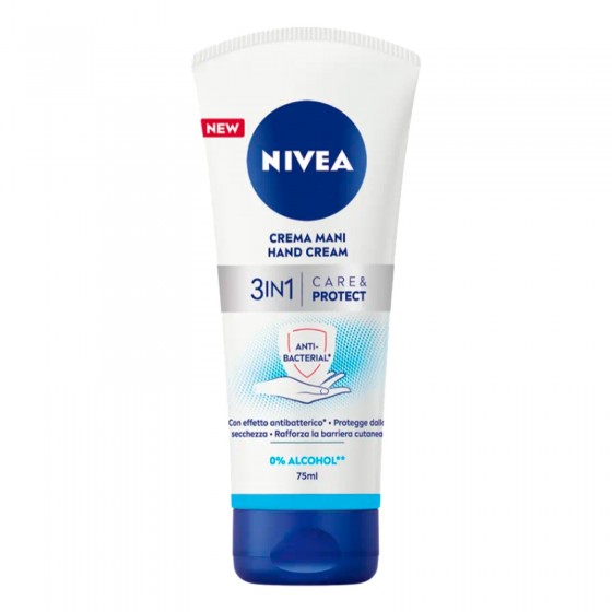 Nivea Crema Mani 3in1 Nutre e Protegge Con Effetto Antibatterico - Nivea Crema Mani 3in1 Nutre e Protegge Con Effetto Antibatterico -