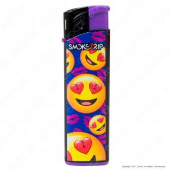 SmokeTrip Accendini Elettronici Ricaricabili Fantasia Emoticon - Box