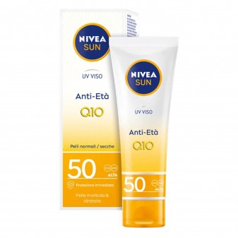 Nivea Sun Crema Solare Viso e Contorno Occhi Anti-Rughe & Anti-Macchie SPF 50 - Flacone da 50ml