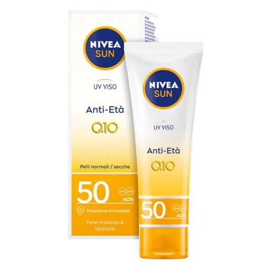Nivea Sun Crema Solare Viso e Contorno Occhi Anti-Rughe & Anti-Macchie SPF 50 - Flacone da 50ml Nivea Sun Crema Solare Viso e Contorno Occhi Anti-Rughe & Anti-Macchie SPF 50 - Flacone da 50ml