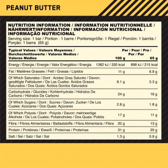 Optimum Nutrition Crispy Protein Bar Barretta Proteica al Burro di