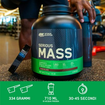 Optimum Nutrition Proteine Calorie e Creatina Serious Mass Cioccolato