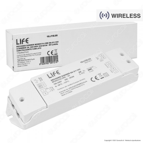 Life Decoder Dimmer Monocolore per Lampade Dimmerabili Compatibile Life Decoder Dimmer Monocolore per Lampade Dimmerabili Compatibile