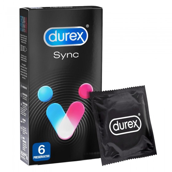 Preservativi Durex Sync - Scatola 6 pezzi Preservativi Durex Sync - Scatola 6 pezzi