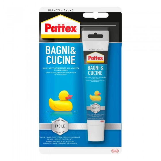 Pattex Bagni e Cucine Sigillante Resistente alla Muffa a Lunga Durata Pattex Bagni e Cucine Sigillante Resistente alla Muffa a Lunga Durata