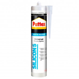 Pattex Silicon5 Trasparente Silicone Acetico Universale con