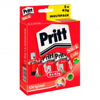 Pritt Original Stick Colla Trasparente - Confezione da 5 Flaconi da