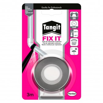 Tangit Fix It Nastro Adesivo Nero Multiuso - Rotolo da 3 Metri