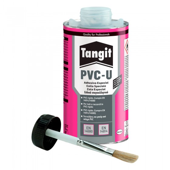 Tangit PVC-U Adesivo Speciale per Tubature con Pennello - Latta da 1 Tangit PVC-U Adesivo Speciale per Tubature con Pennello - Latta da 1
