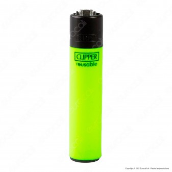 Clipper Large Fluo Branded - Serie da 4 Accendini