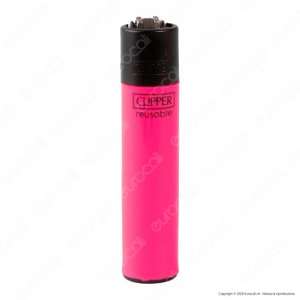 Clipper Large Fluo Branded - Serie da 4 Accendini