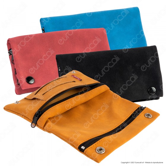 Champ Astuccio in Pelle Scamosciata Portatabacco e Porta Cartine Champ Astuccio in Pelle Scamosciata Portatabacco e Porta Cartine