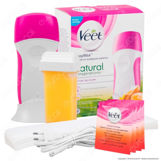 Veet EasyWax Kit Roll-On Natural Inspirations - Scaldacera Elettrico Veet EasyWax Kit Roll-On Natural Inspirations - Scaldacera Elettrico