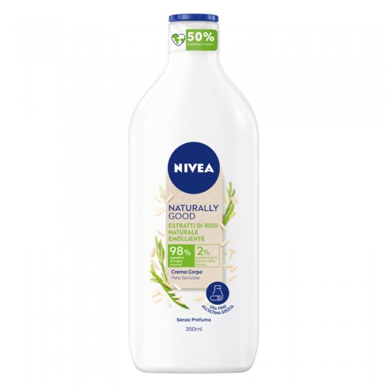Nivea Naturally Good Crema Corpo Emolliente con Estratti di Riso per Nivea Naturally Good Crema Corpo Emolliente con Estratti di Riso per