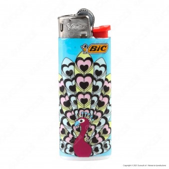Bic Mini J25 Piccolo Fantasia Peacock - 5 Accendini
