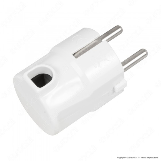 Ecova Spina Singola Shuko 16A 2P+T Standard Tedesco con Uscita Ecova Spina Singola Shuko 16A 2P+T Standard Tedesco con Uscita