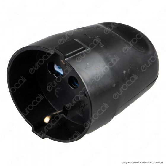Ecova Presa Singola Schuko + 10/16A 2P+T Con Uscita Cavo Dritta Ecova Presa Singola Schuko + 10/16A 2P+T Con Uscita Cavo Dritta
