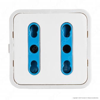 Ecova Multipresa con 1 Spina CEE industriale 16A 2P+T e 2 Prese