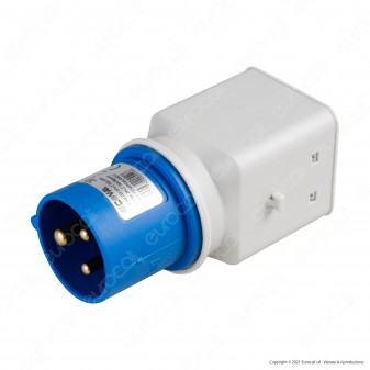 Ecova Multipresa con 1 Spina CEE industriale 16A 2P+T e 2 Prese