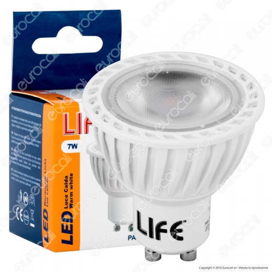 Life PAR16 Lampadina LED GU10 7W Faretto Spotlight 40° - mod. Life PAR16 Lampadina LED GU10 7W Faretto Spotlight 40° - mod.