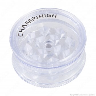 Champ Mini Grinder Tritatabacco 3 Parti in Plastica Trasparente