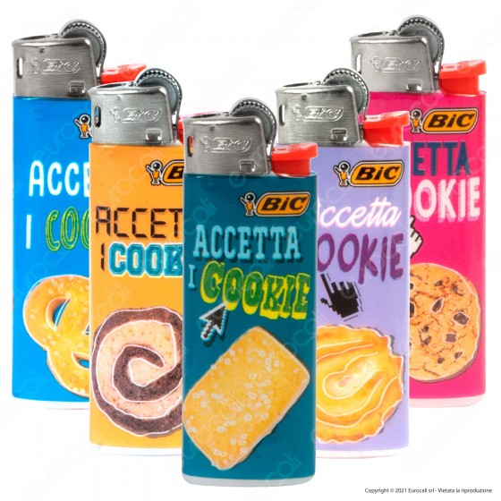 Bic Mini J25 Piccolo Fantasia Cookie - Serie da 5 Accendini Bic Mini J25 Piccolo Fantasia Cookie - Serie da 5 Accendini