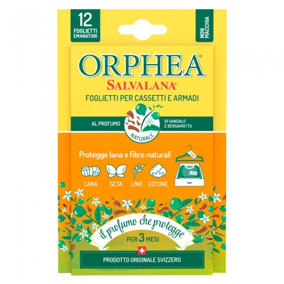 Orphea Salvalana Foglietti Cassetti e Armadi Protegge Lana e Fibre Orphea Salvalana Foglietti Cassetti e Armadi Protegge Lana e Fibre